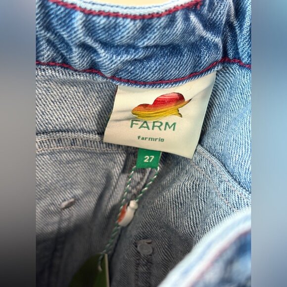 Farm Rio: Denim / Jeans Wide-Leg Pants - Picture 5 of 8